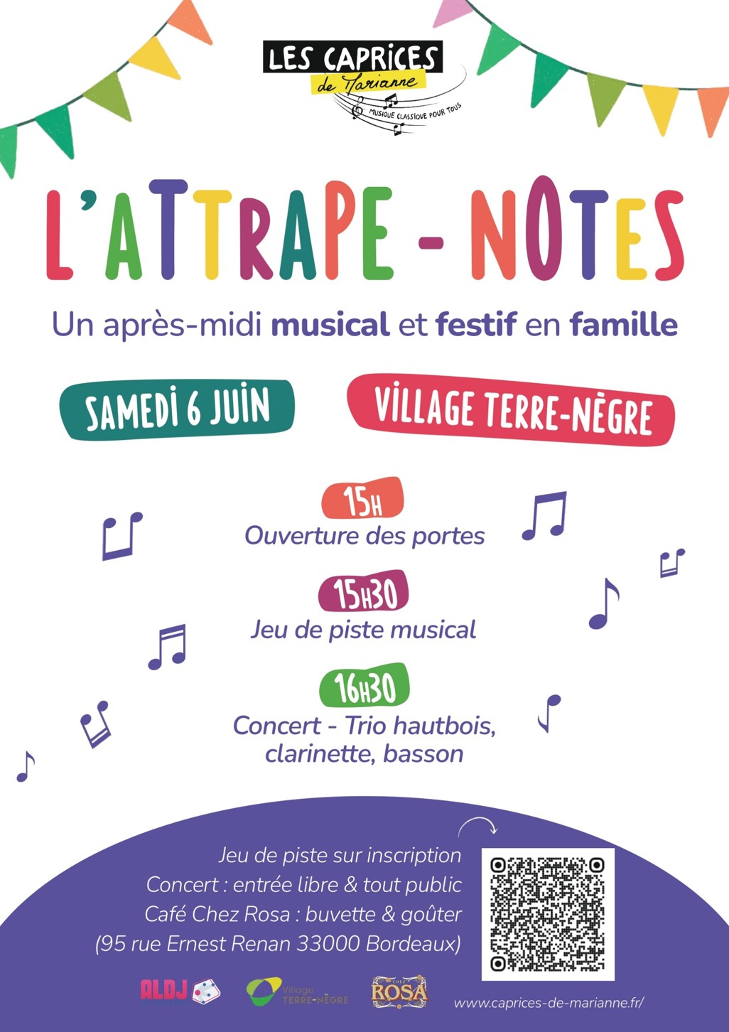 Évènement avec des associations partenaires: l’Attrape-Notes, le 6 juin